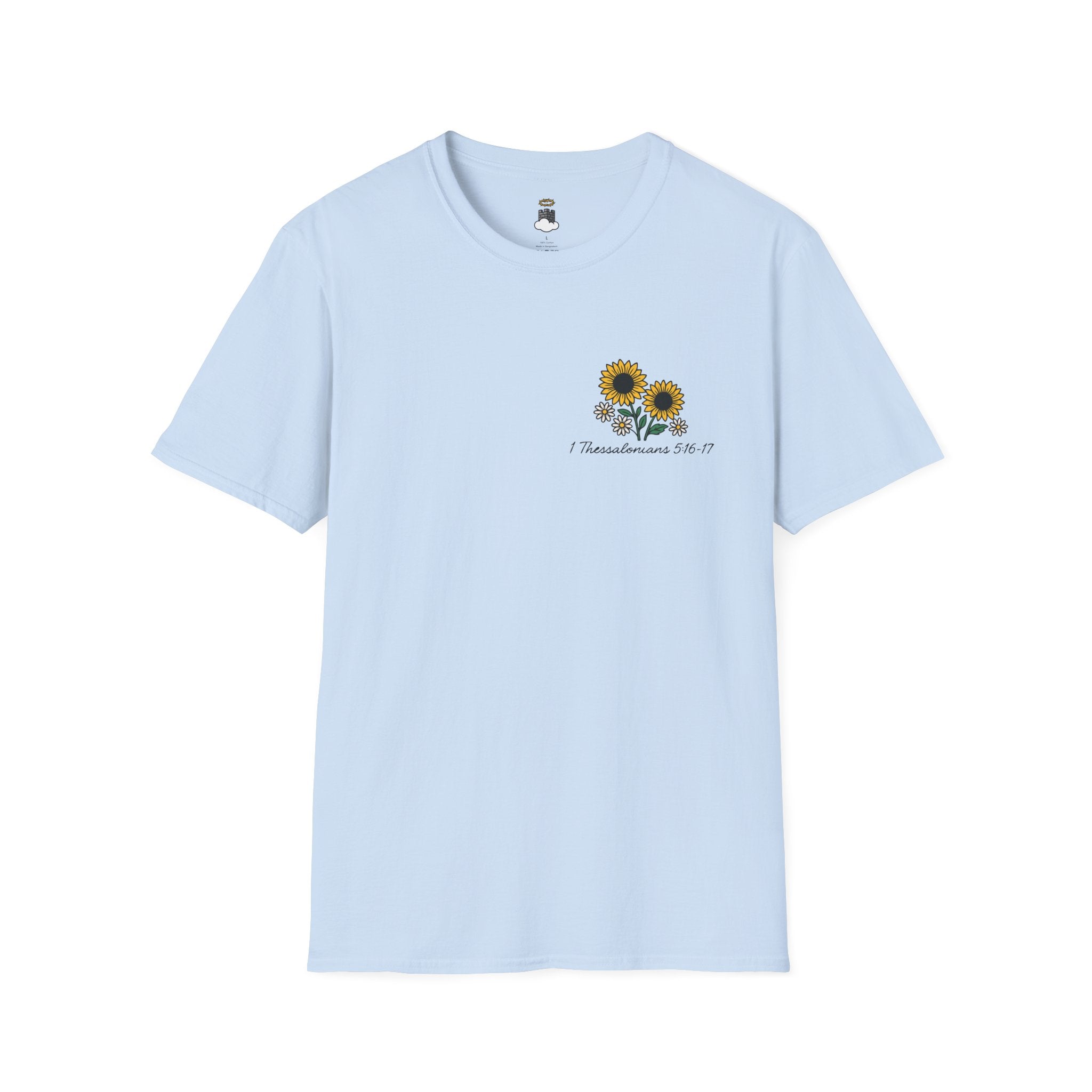 Sunflower Blessings – Rejoice & Pray Christian Tee