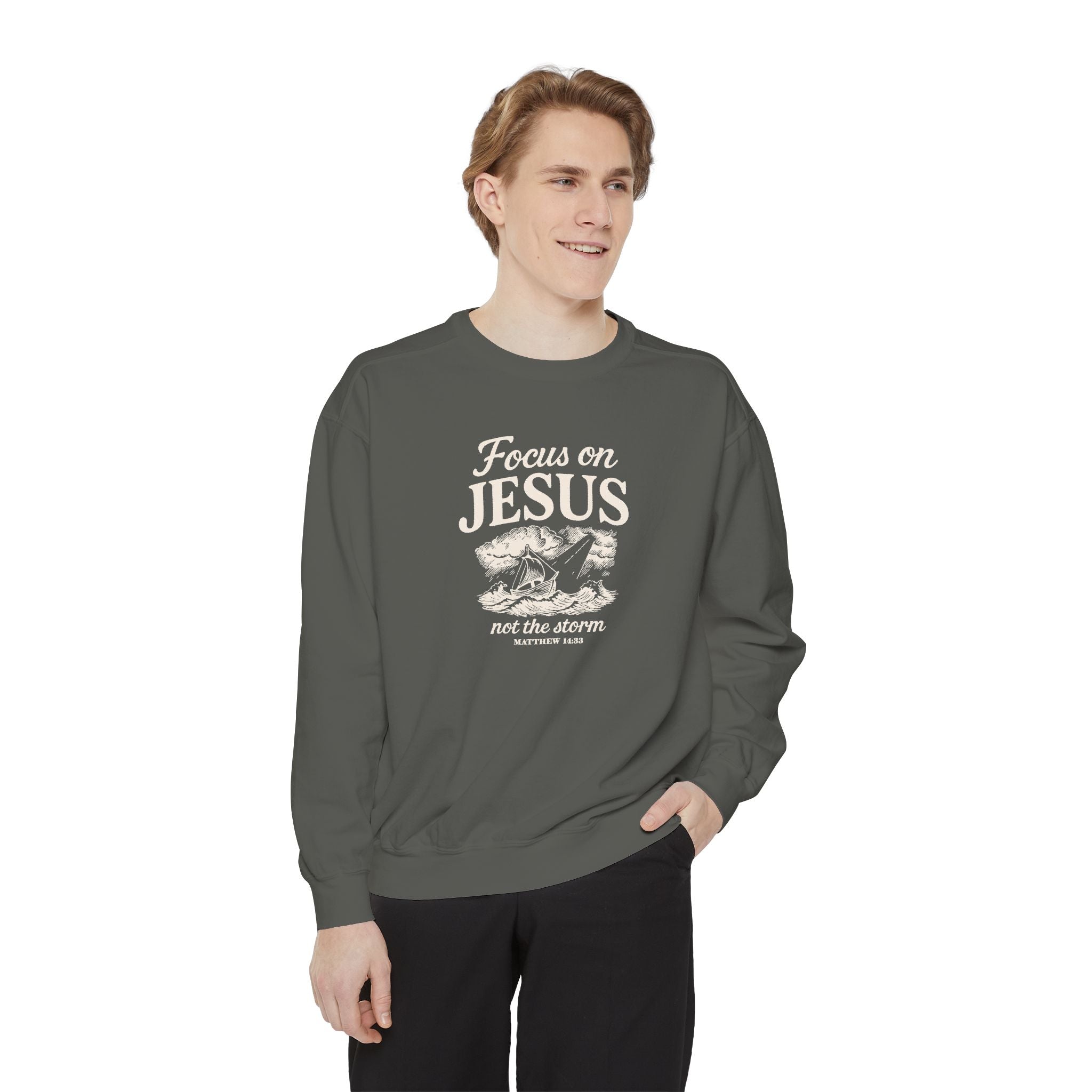 Focus on Jesus – Cozy Christian Faith Sweatshirt
