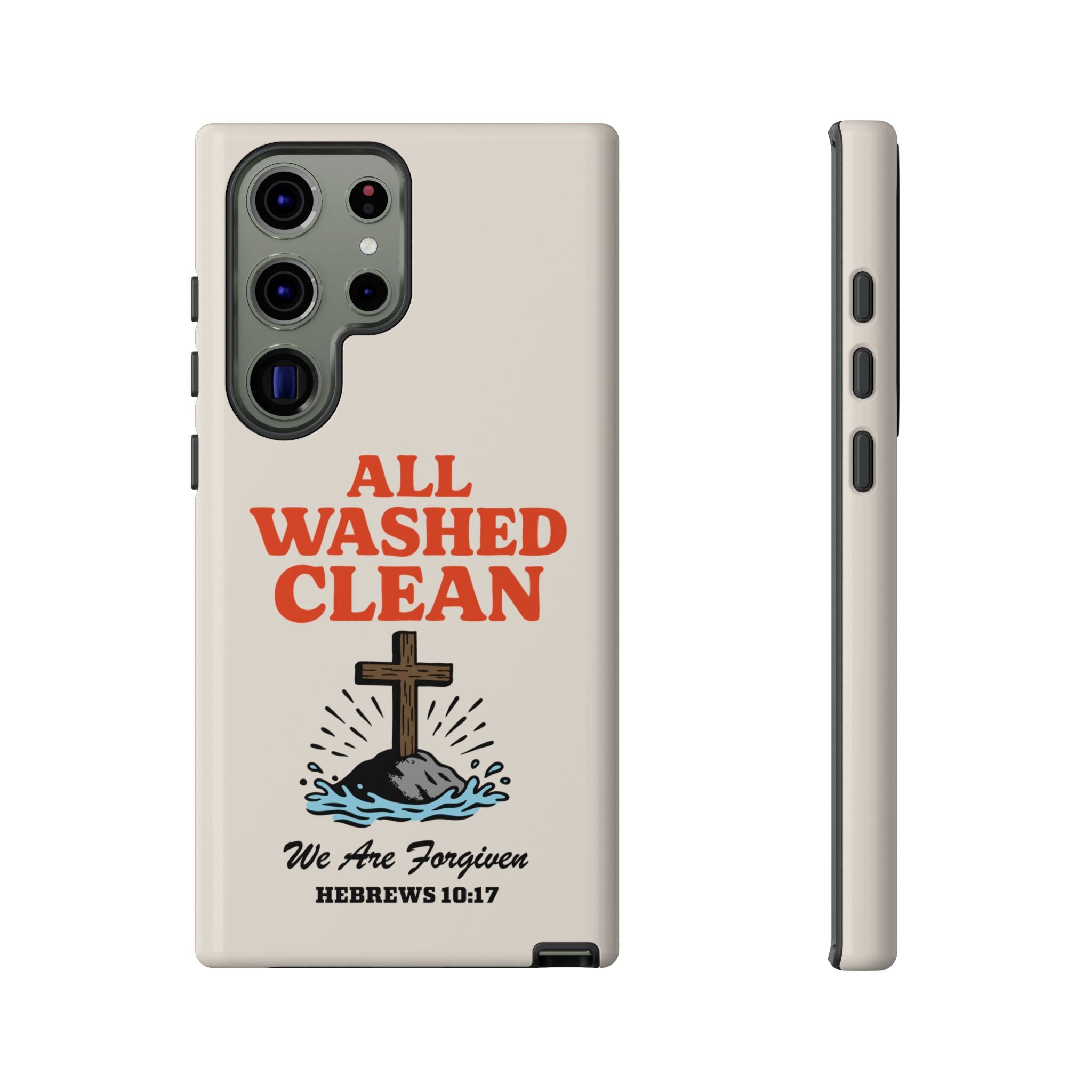 All Washed Clean Phone Case – Hebrews 10:17 Scripture