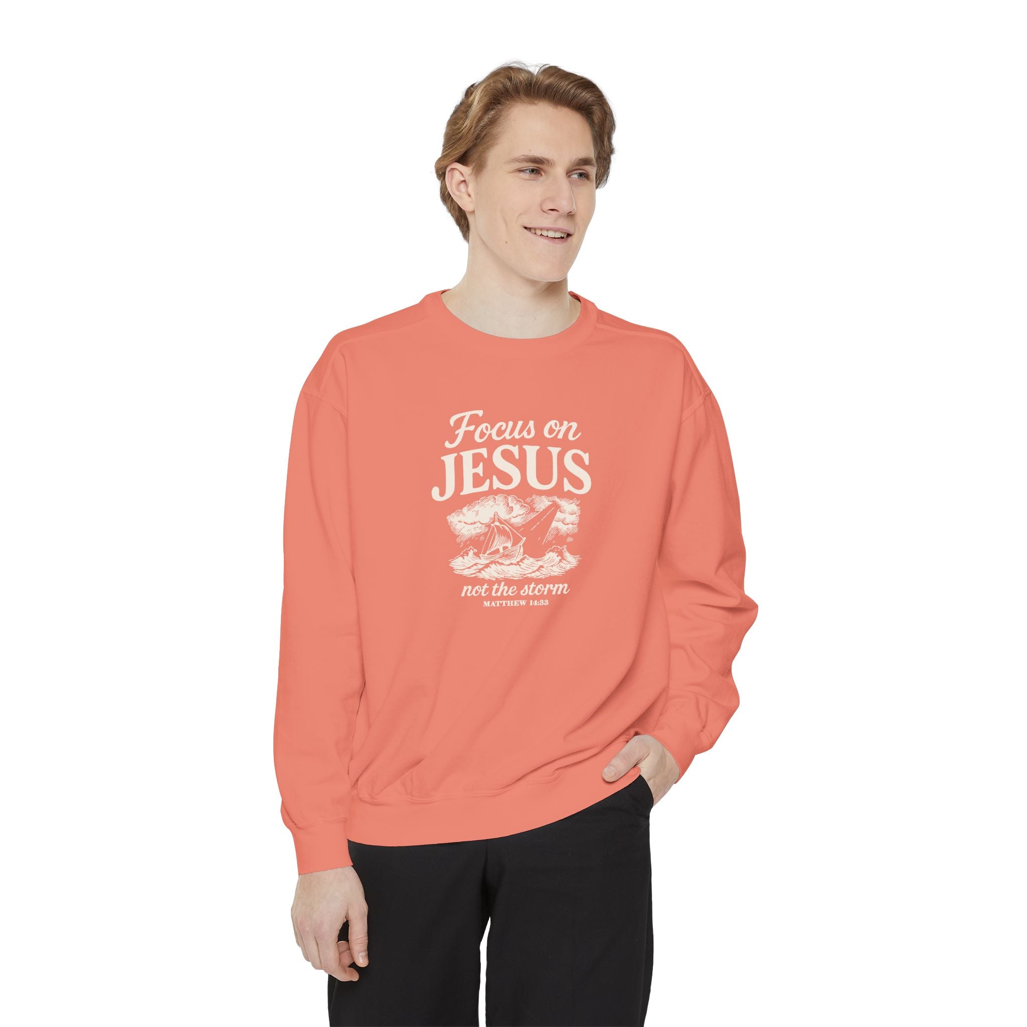 Focus on Jesus – Cozy Christian Faith Sweatshirt