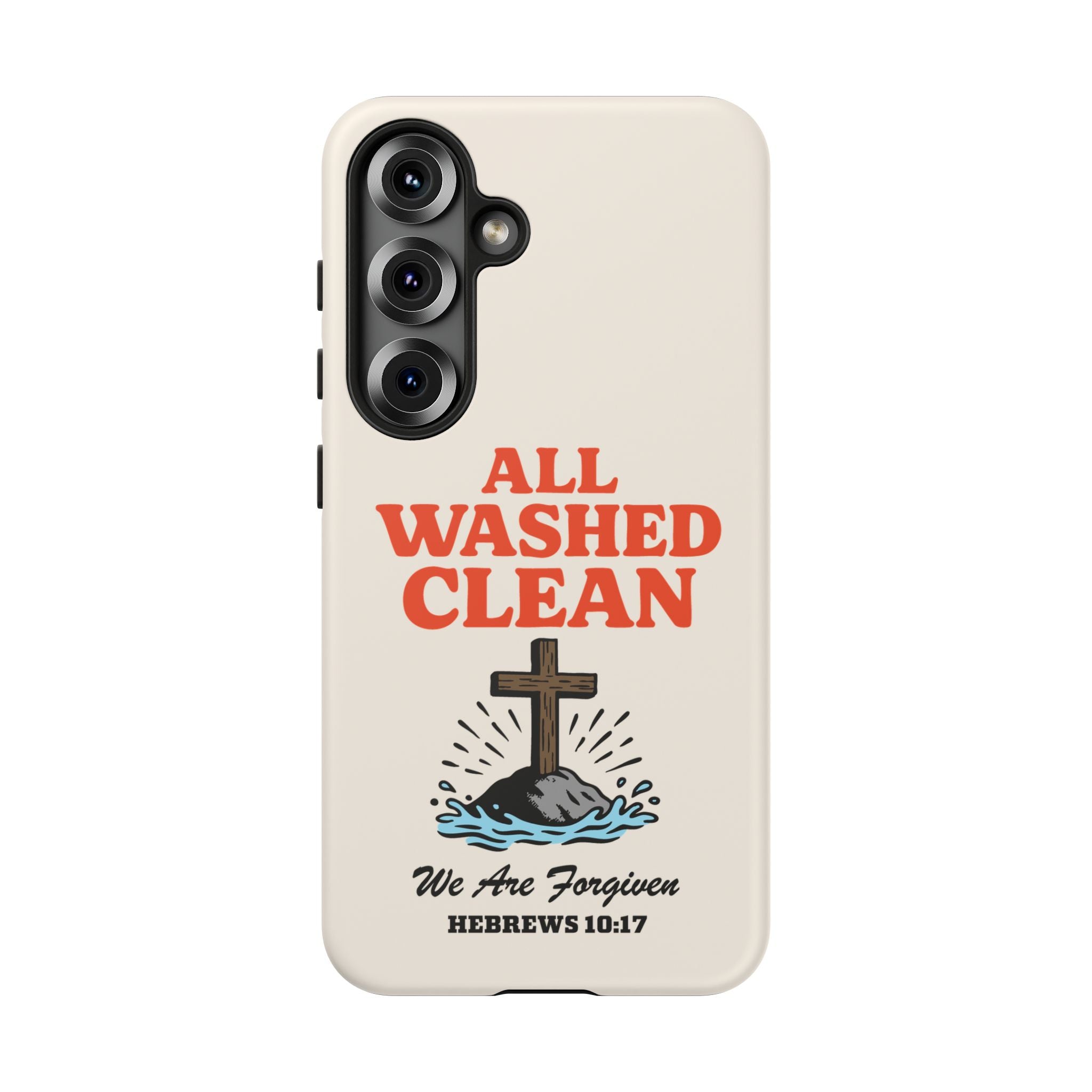 All Washed Clean Phone Case – Hebrews 10:17 Scripture