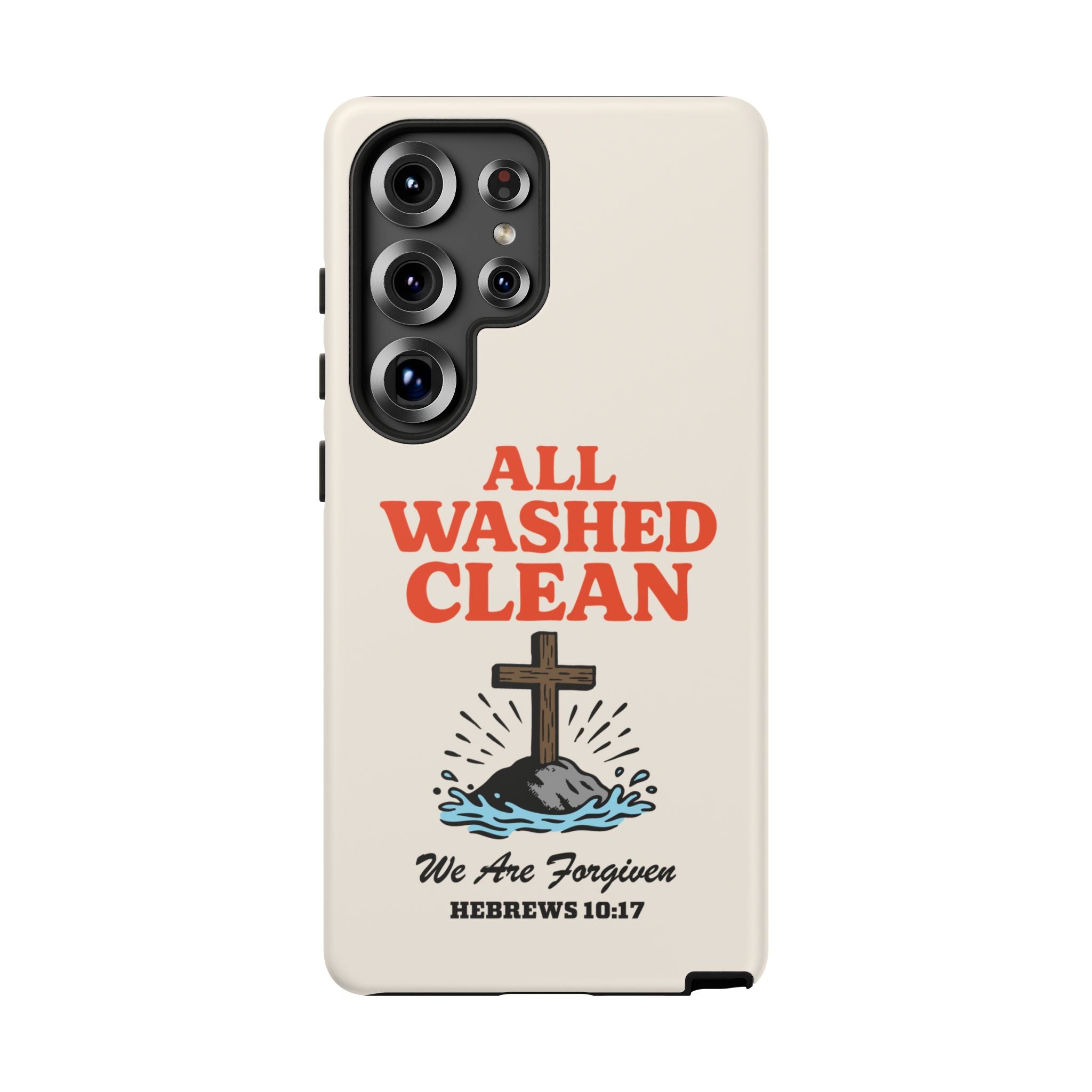 All Washed Clean Phone Case – Hebrews 10:17 Scripture