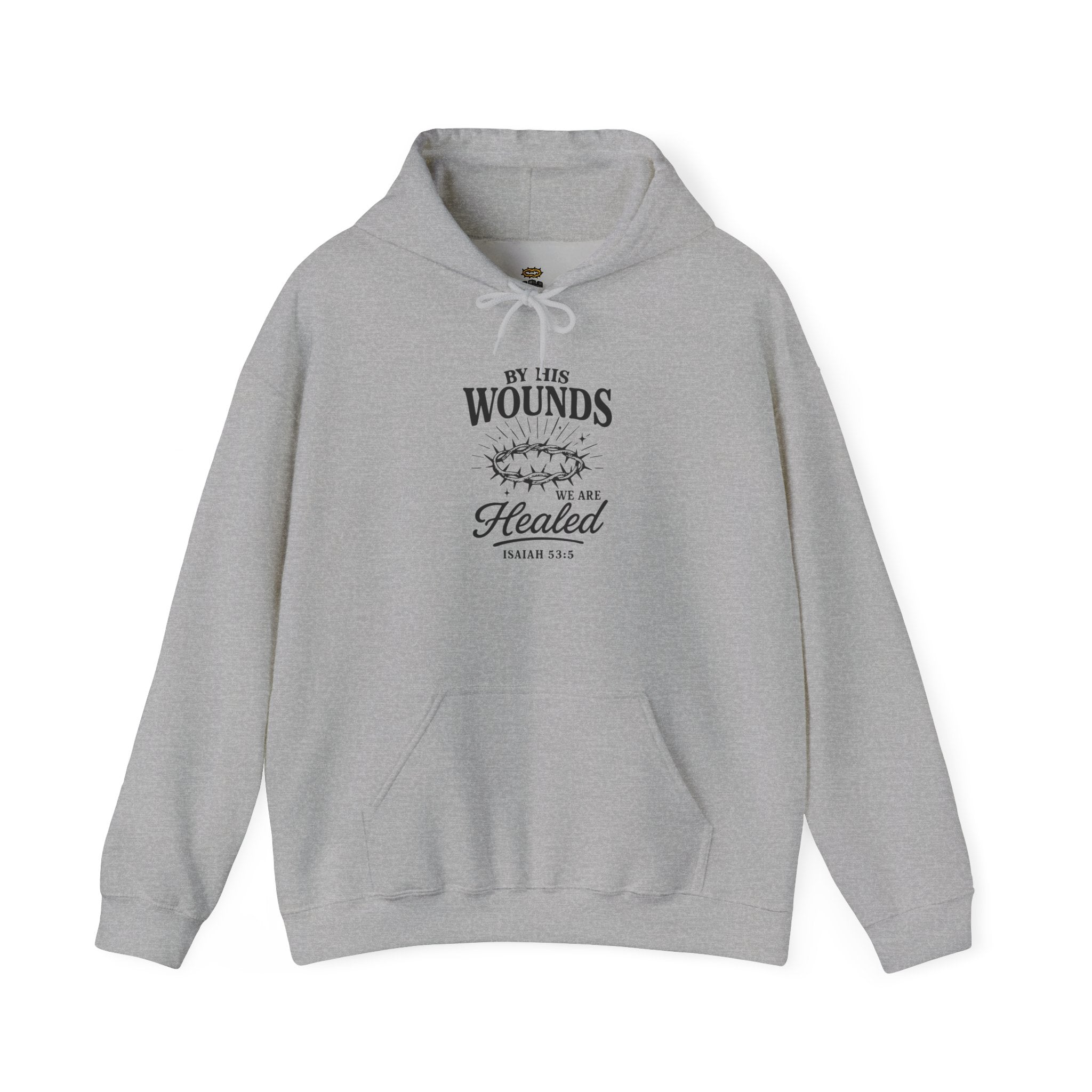 By His Wounds Hoodie – Isaiah 53:5 Faith Apparel