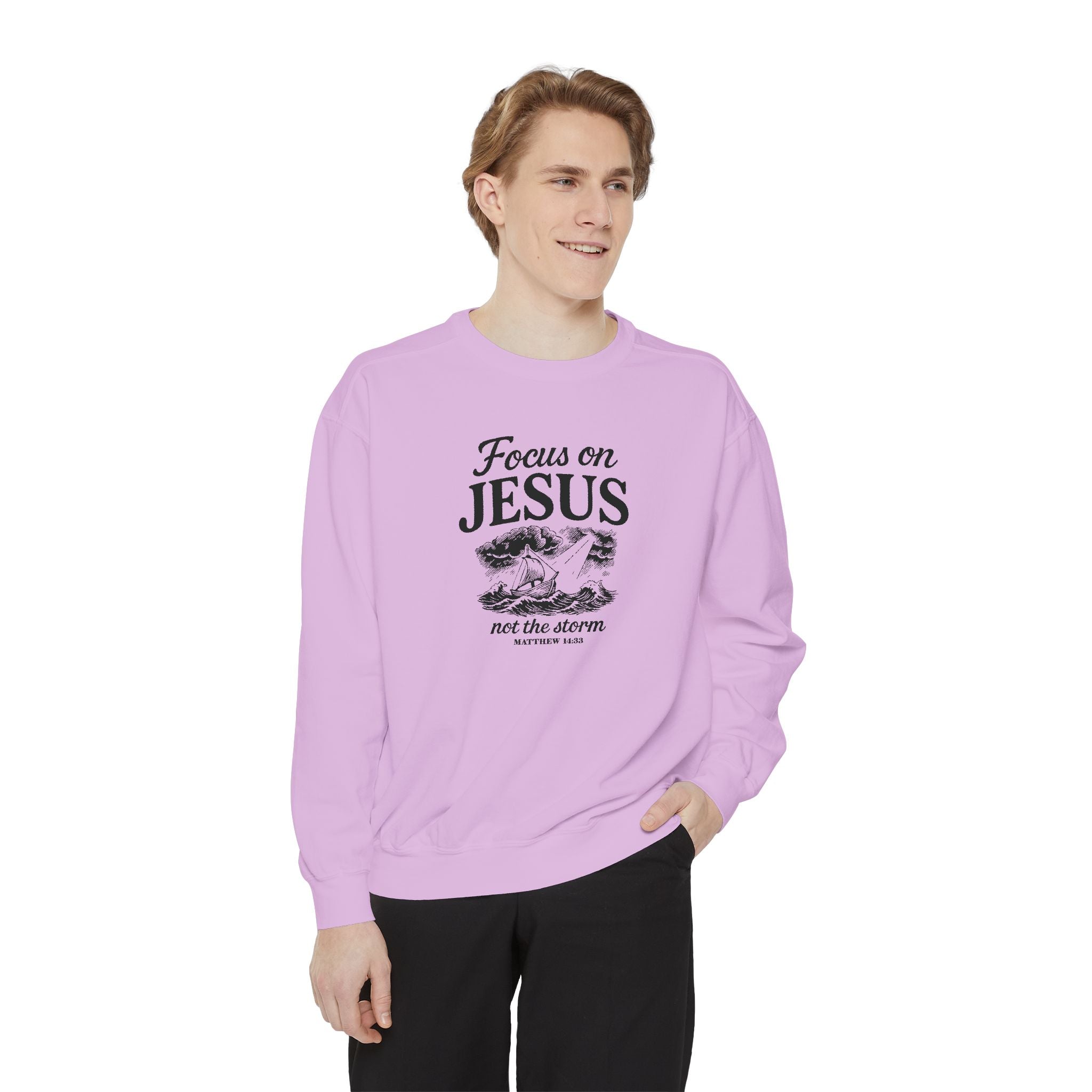 Focus on Jesus – Cozy Christian Faith Sweatshirt
