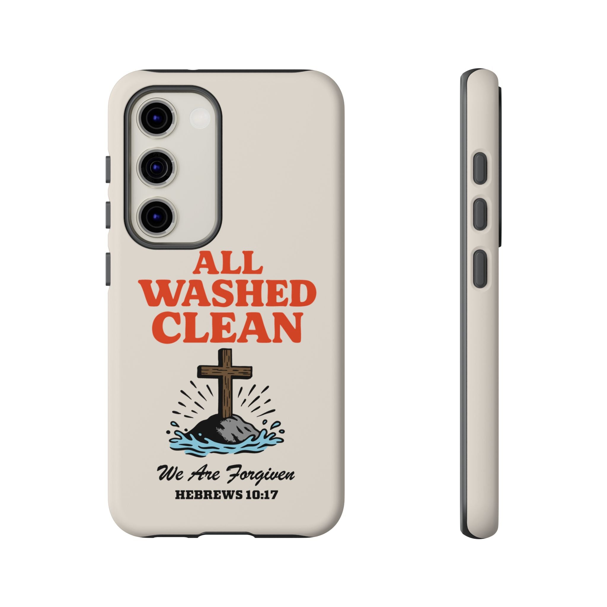 All Washed Clean Phone Case – Hebrews 10:17 Scripture