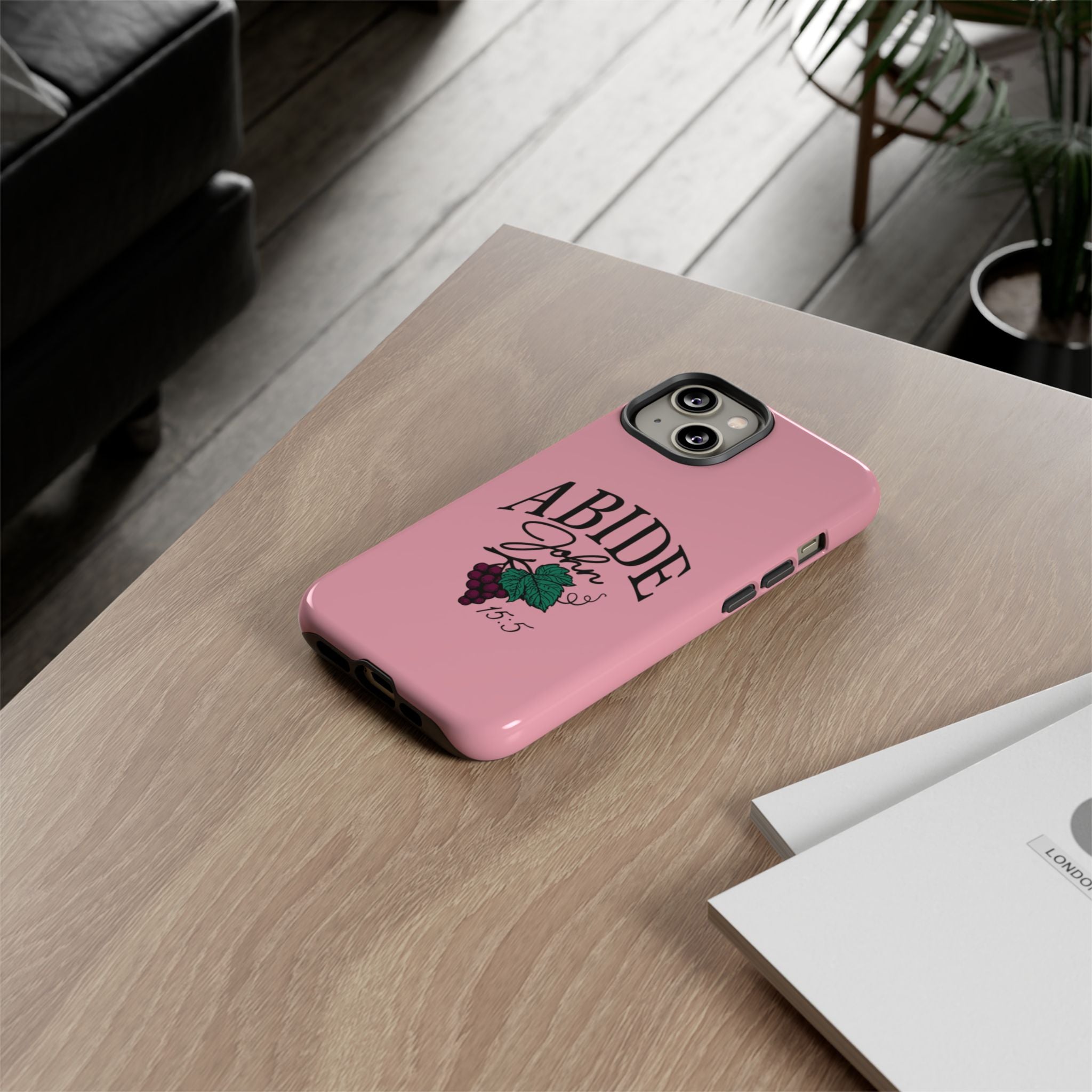 Abide Phone Case – John 15:5 Christian Tough Cover