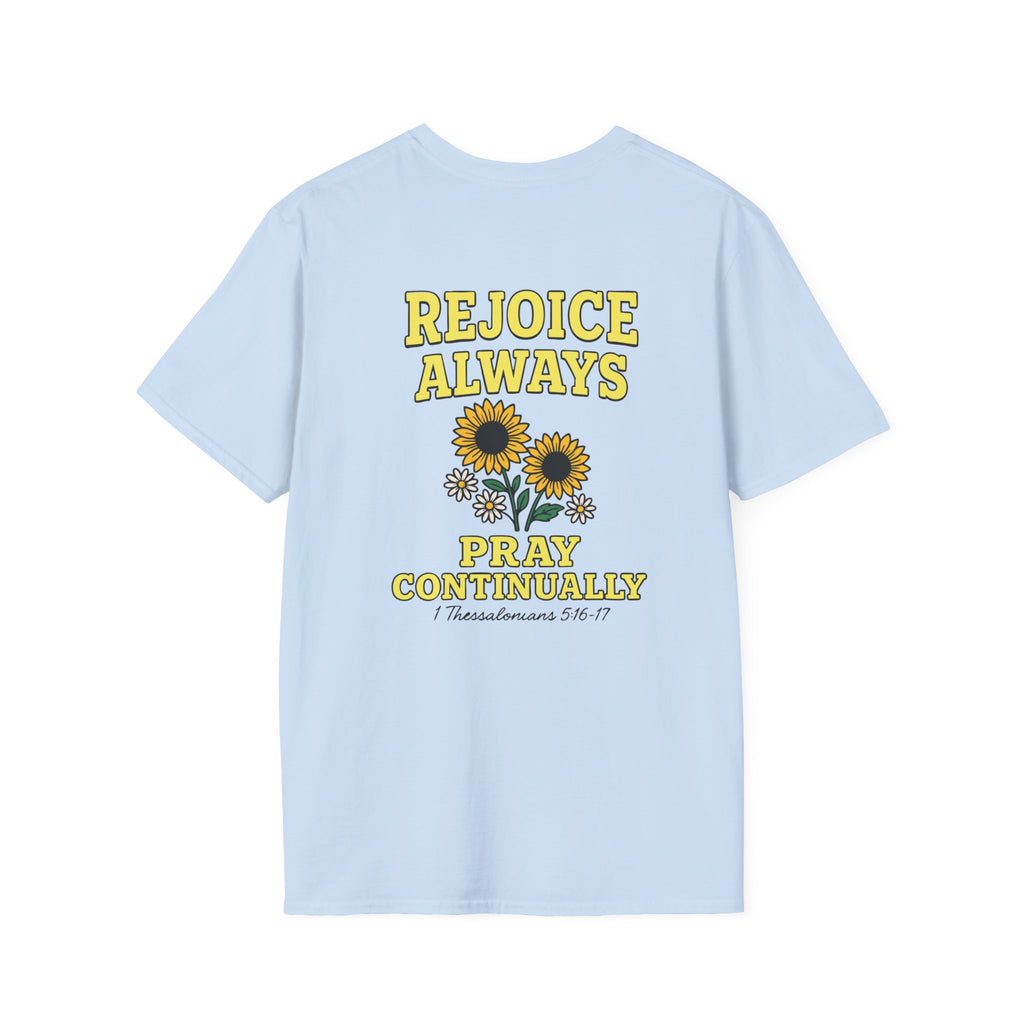 Sunflower Blessings – Rejoice & Pray Christian Tee