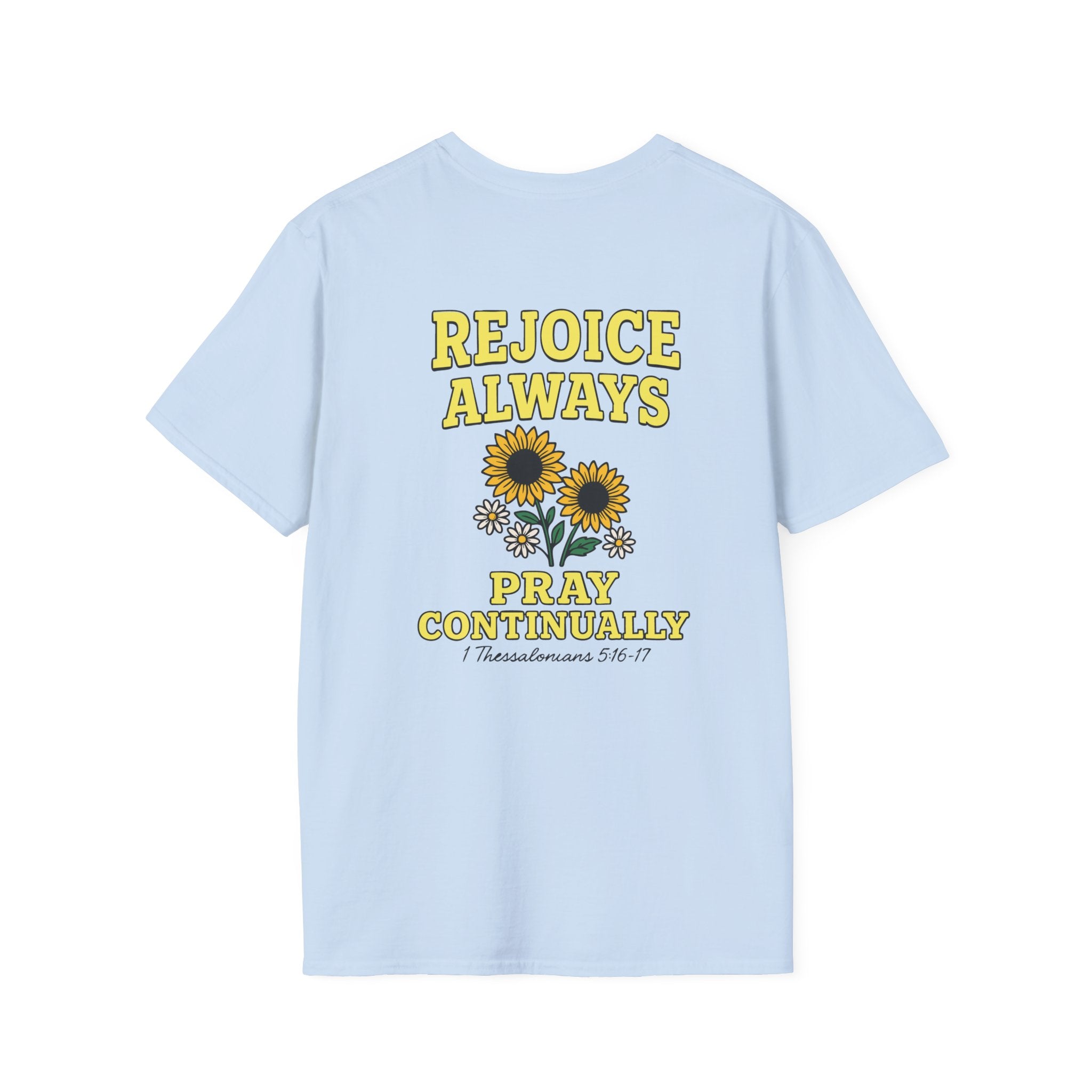 Sunflower Blessings – Rejoice & Pray Christian Tee
