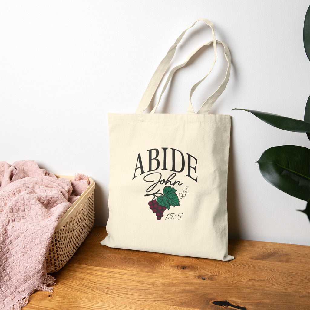 Abide in Him Tote – John 15:5 Bible Verse