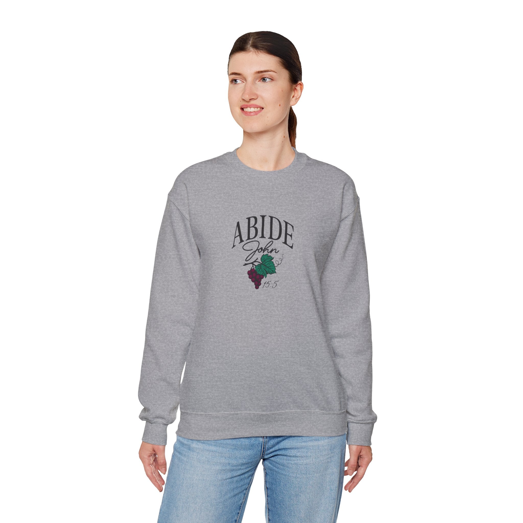Abide in Him – John 15:5 Christian Sweatshirt