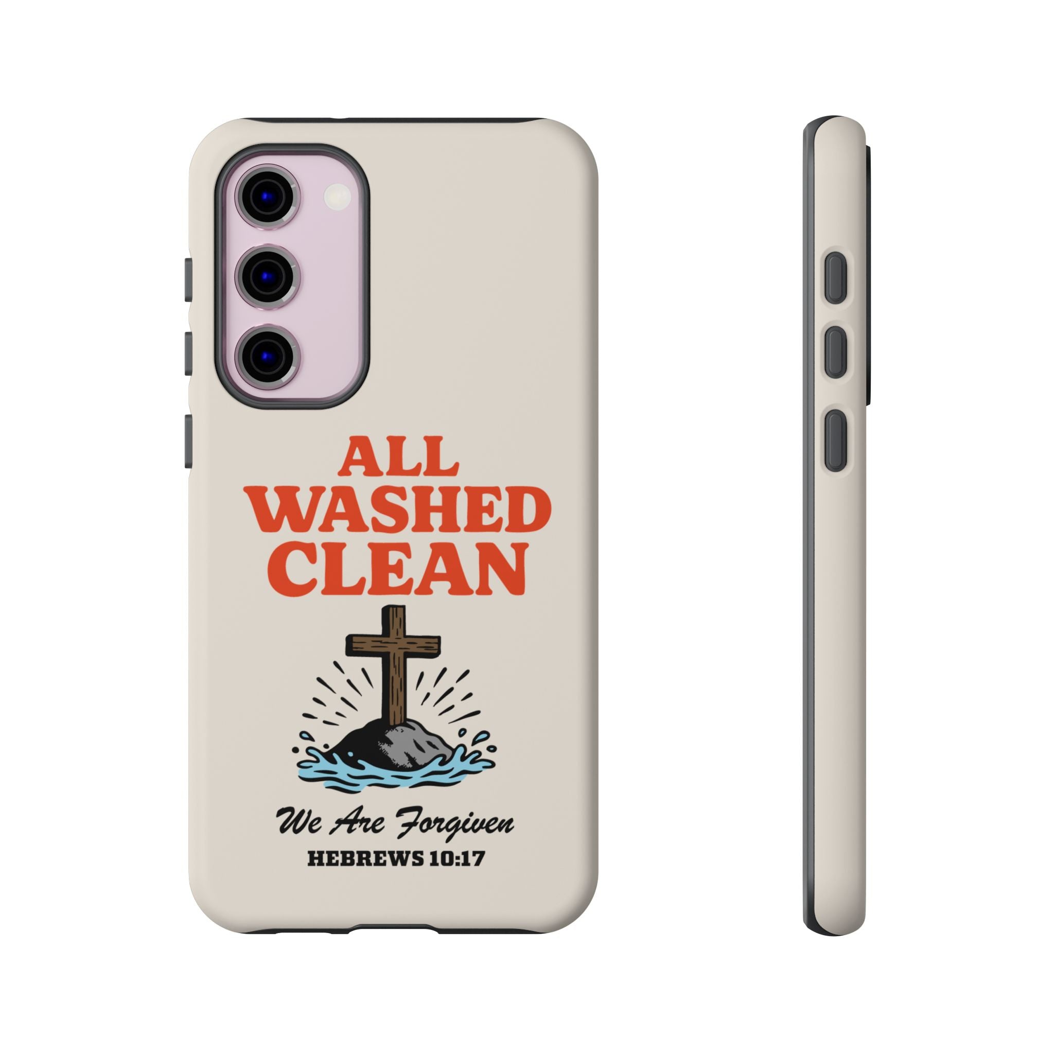 All Washed Clean Phone Case – Hebrews 10:17 Scripture