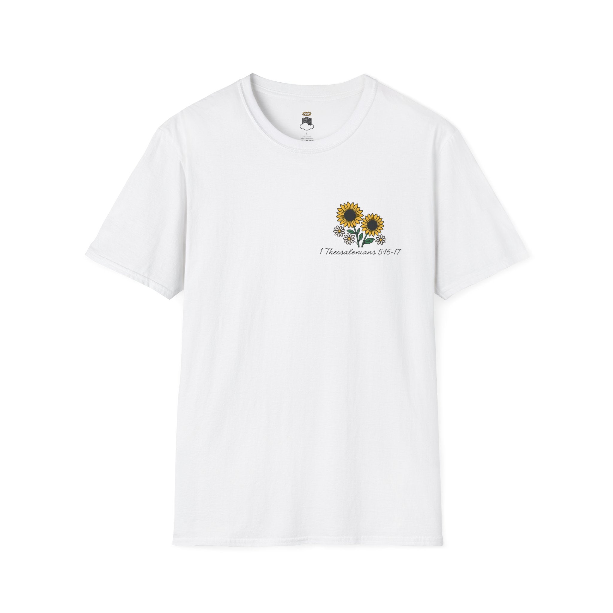 Sunflower Blessings – Rejoice & Pray Christian Tee