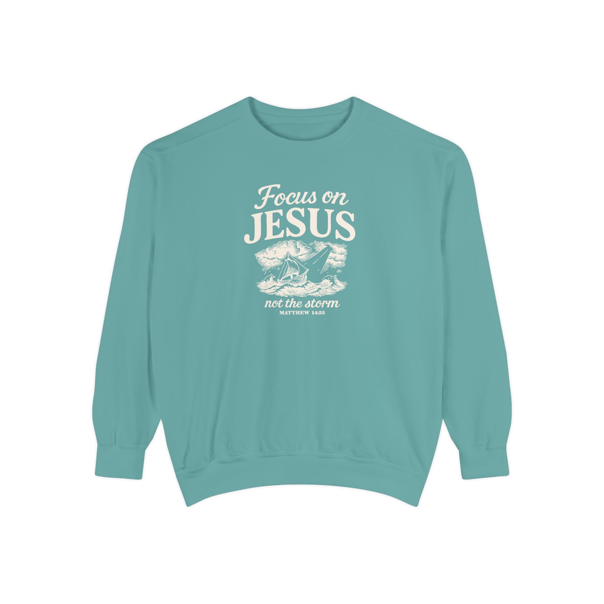 Focus on Jesus – Cozy Christian Faith Sweatshirt