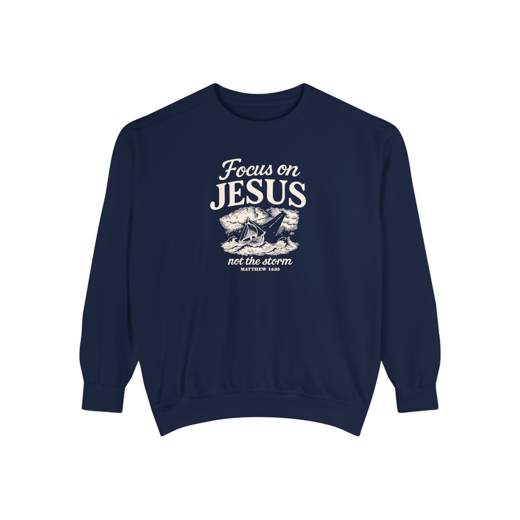 Focus on Jesus – Cozy Christian Faith Sweatshirt